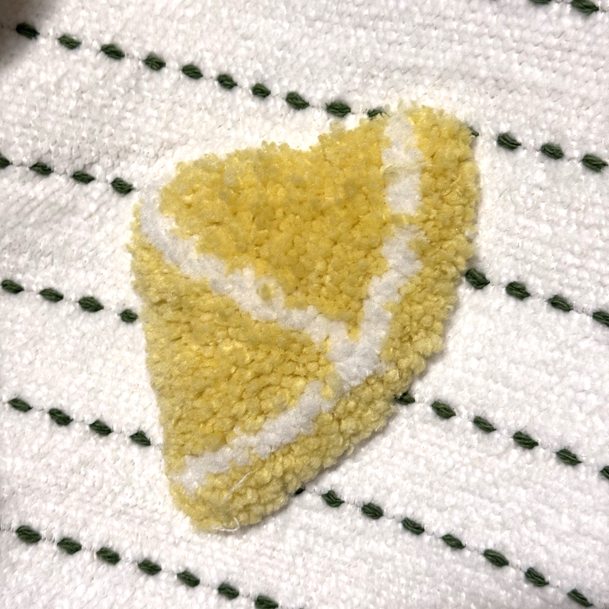 Rachel Zoe Tufted Sliced Lemons Throw Blanket Chenille Summer