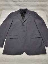 Hagger Men's 44L Black Label 55 Polyester 42 Worsted Wool Suit Jacket Blazer