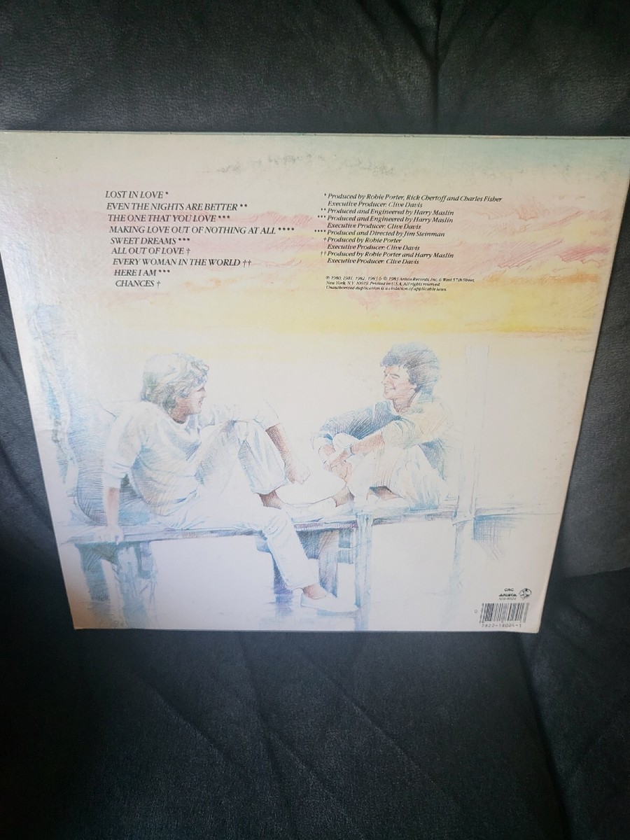 AIR SUPPLY Greatest Hits VINYL LP AL8-8024 1983 Record EX