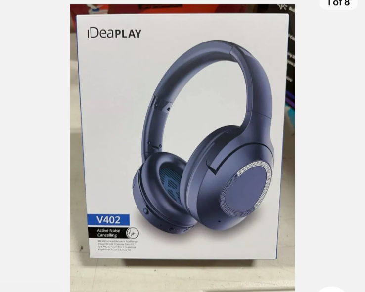 Active Noise Cancelling Headphones, iDeaPlay Wireless Over Ear Headphones-image