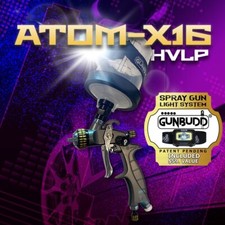 Atom X16 Hvlp Automotive Spray Gun Kit Gravity Feed Pro Tool Free Gunbudd