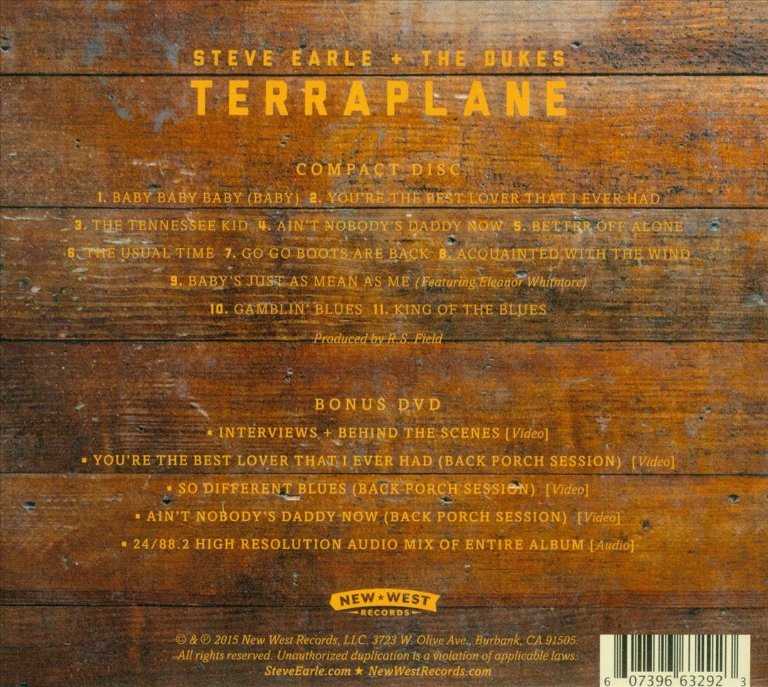 STEVE EARLE & THE DUKES TERRAPLANE [DELUXE EDITION] NEW CD & DVD