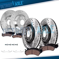 8pc Front Rear Drilled Brake Rotors Brake Pads for 2016 - 2018 Audi Q3 Quattro