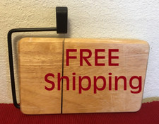 Thick Prodyne Utility Beechwood CHEESE SLICER w/Stainless Steel Wire 9-1/4" x 6"