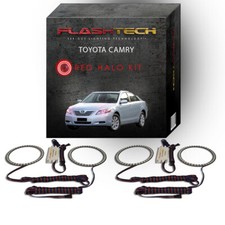 Red Angel Eye LED Headlight Halo Ring kit for 2007-2009 Toyota Camry Headlights