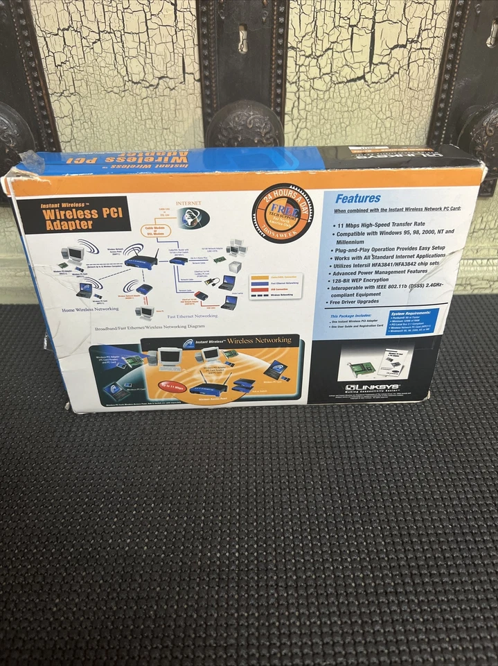 Linksys Instant Wireless PCI Adapter Model WDT11 NEW Vintage - B24 - Image 3 of 4