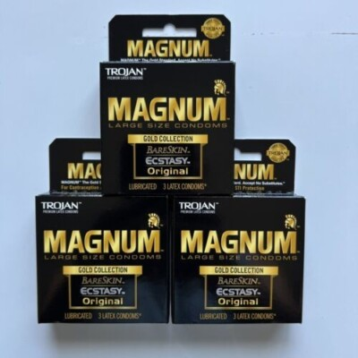 #ad Trojan Magnum BareSkin Original Large Size Total 9 Condoms Of 3 Boxes $19.99