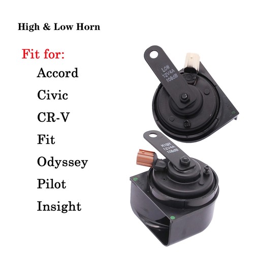 Set Car Horn High & Low Fit for Accord CR-V Civic Odyssey Pilot Insight Fit - Picture 2 of 7