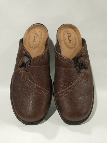Clarks Damen Slipper Leder Freizeit Komfort Pantoletten 77588 Hergestellt in Brasilien Größe 6M