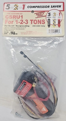 5-2-1 COMPRESSOR SAVER CSRU1 Hard Start Kit 1-2-3 tons AC HVAC CONDENSER UNITS