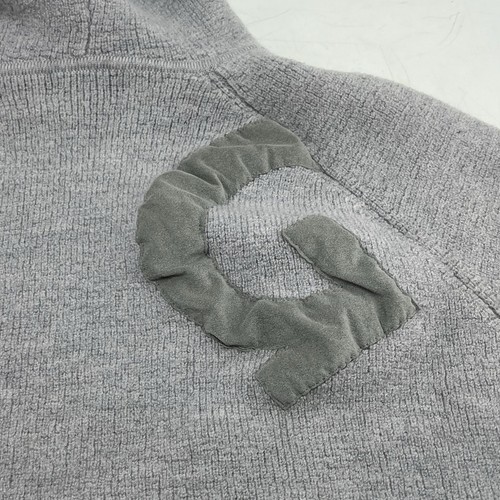 G/Fore Sweater YOUTH XL SLIM CHEST 19.5” Gray Wool Hoodie Elbow Patch Pullover - Picture 15 of 20
