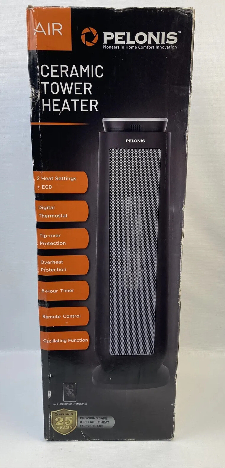 Pelonis Air Ceramic Tower Heater PSC23R4BBB Black 1,500 Watts New In Box  NIB | eBay