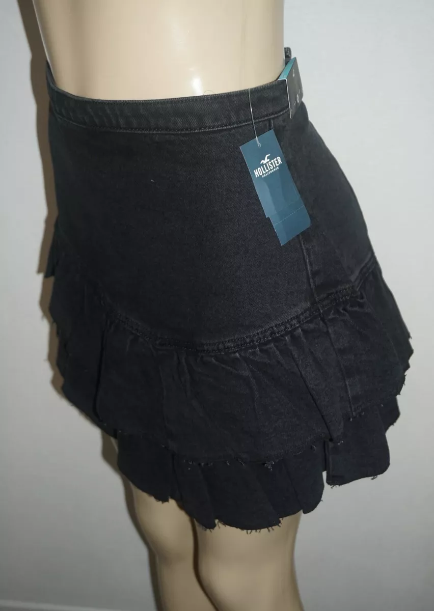 Hollister black sale denim skirt