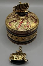 Edgar Berebi Helen Of Troy Limited Edition Trinket Charm GoldPlate Enamel Mirror