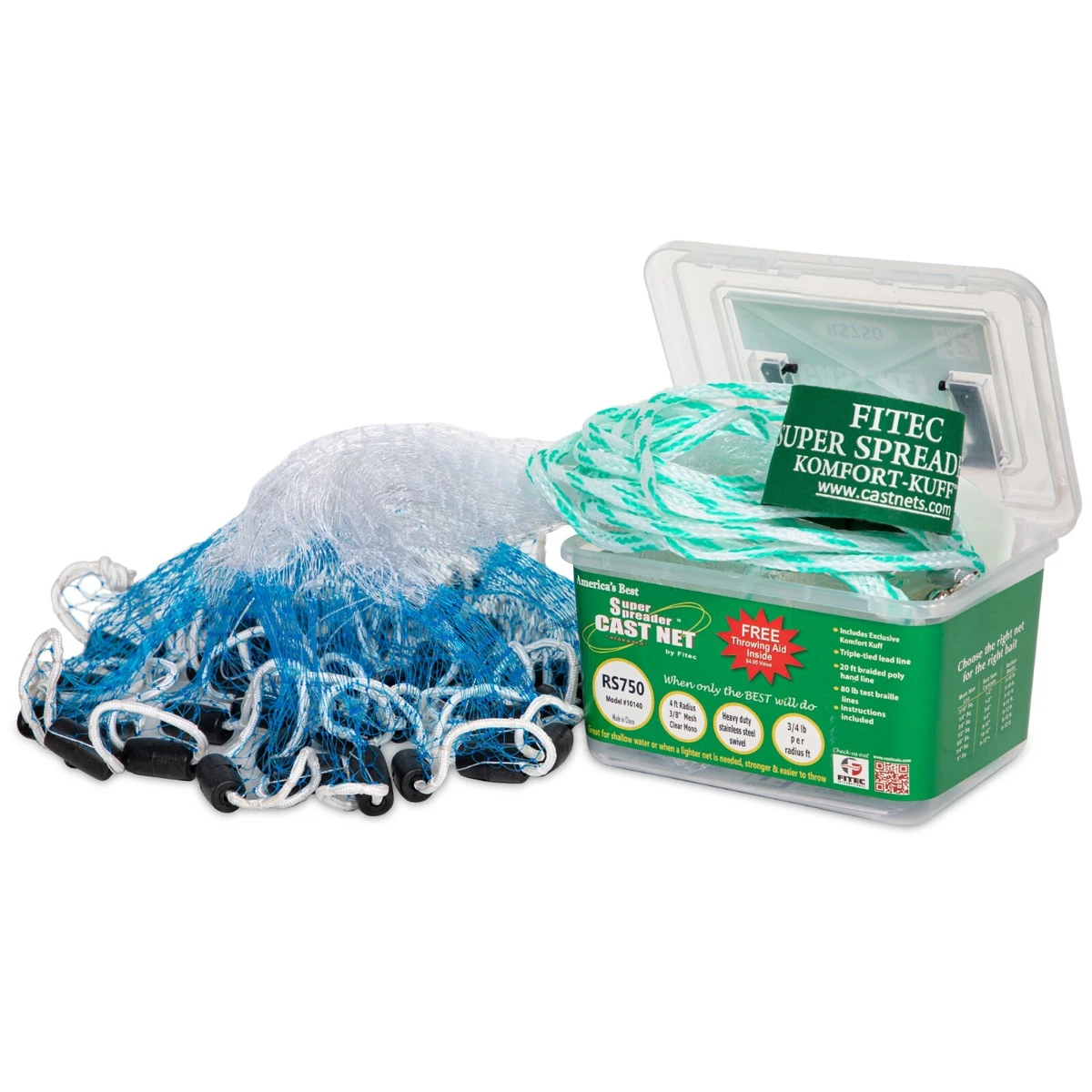 Bait Buster Cast Nets, 1/2 Mesh Bait Cast Net Lee Fisher, 46 OFF