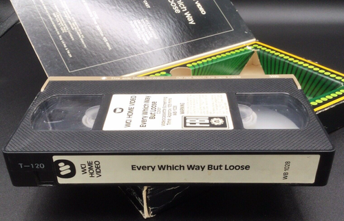 EVERY WHICH WAY BUT LOOSE VHS Big Box 1980 RARE First Release Fast Free Shipping - Picture 6 of 6