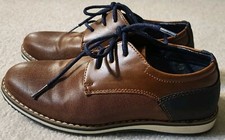 Boys Youth Oxford Dress Party Holiday Shoes Size 2 Brown