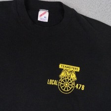 VTG Teamsters Local 478 Union Sweatshirt Mens XL Black USA Made Jerzees Pullover