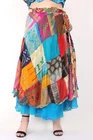 Women's Multi Patchwork Long Wrap Skirts Mix Wholesale Lot Beach Wear 5pc