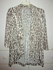 Easywear by Chico's open front jacket leopard Sz 0