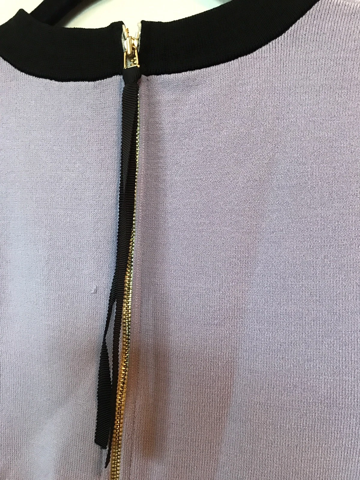 NUOVO abito elasticizzato Kate Spade in lavanda e nero grigio leopardato macchie taglia S $298