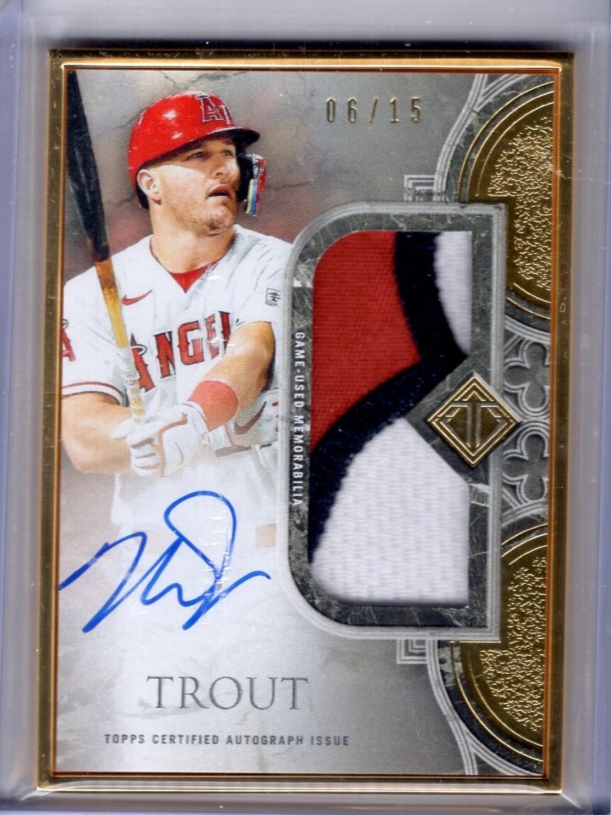 Mike Trout 直筆サイン　マイクトラウト auto /99 topps 2024 Topps Series 1 1989 Mike Trout Auto Black Parallel 06