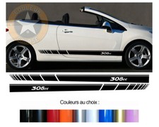 2 X BANDES LATERALES POUR PEUGEOT 308CC 308 CC VOITURE STICKER BD573-73