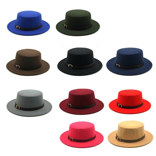 Fashion Men Women Wool Blend Fedora 