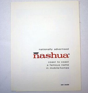 1960s Nashua Mobile Homes Color Ad Brochure Mid-Century Modern #18