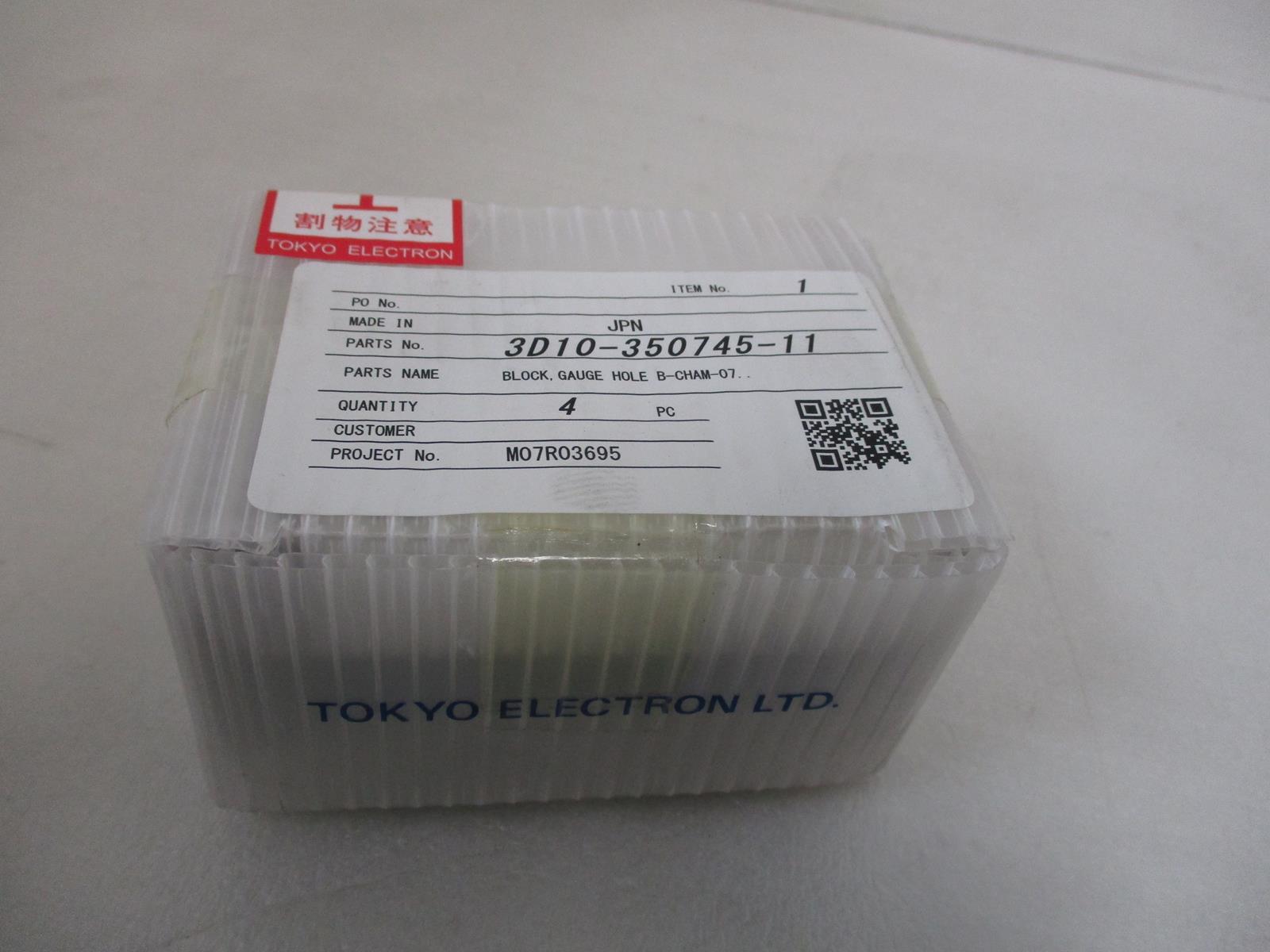 TOKYO ELECTRON 3D10-350745-11 BLOCK, GAUGE HOLE B-CHAM-07