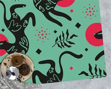 Chair Mat Pad Floor Carpet Protector under desk Surrealistic cougar 100x70