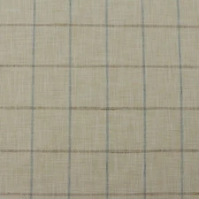 P KAUFMANN PENCIL ME LAGOON BLUE WINDOWPANE PLAID MULTIUSE FABRIC BY YARD 54"W