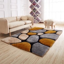 Image of Shaggy Rugs 3D Living Area Rugs Non Shed Deep Pile Luxurious Soft Thick Pile Rug