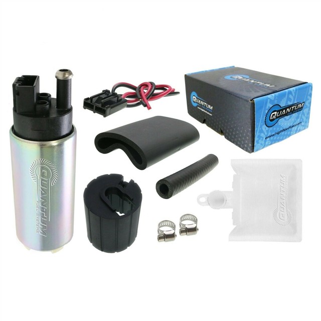 Quantum 255lph EFI Fuel Pump W/ Install Kit Stealth 340 Turbine E85 Hfp