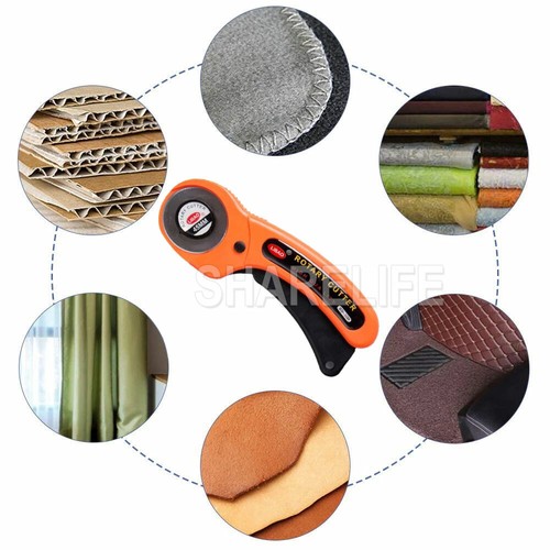 Rotary Cutter Professional Quilting Roller Fabric Cutting Tool+10pcs Blades 45mm - Picture 7 of 9