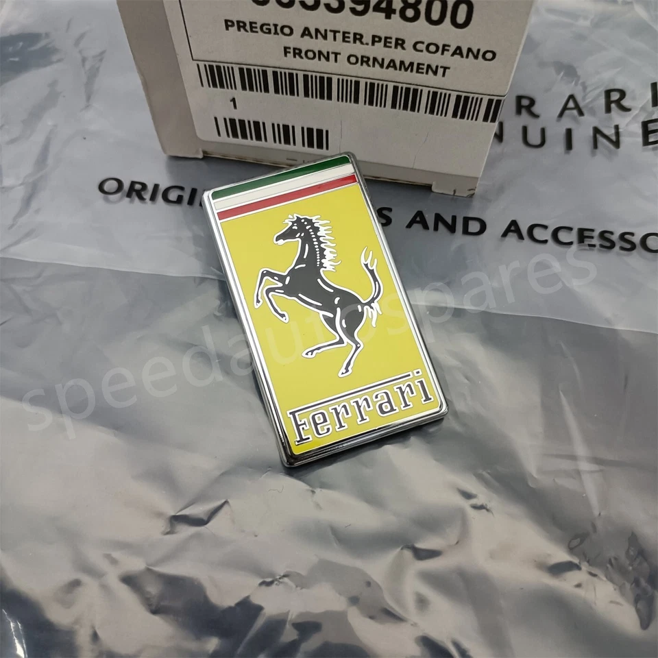 Insignia de parachoques capó delantero Ferrari 458/F8/488/F12/FF/599/612/430/SF90/Roma65394800 Foto 2 de 4