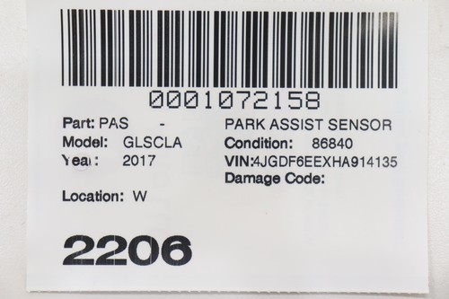 2017 - 2023 MERCEDES GLS450 X166 PARKING AID SENSOR OEM A0009055504 GRAY_992 - Picture 11 of 11
