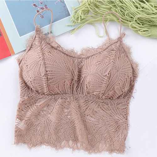 Women Lace Vest Underwear Loose Sleeveless Camisole Ladies V-Neck Tank Tops Bra - Picture 19 of 19