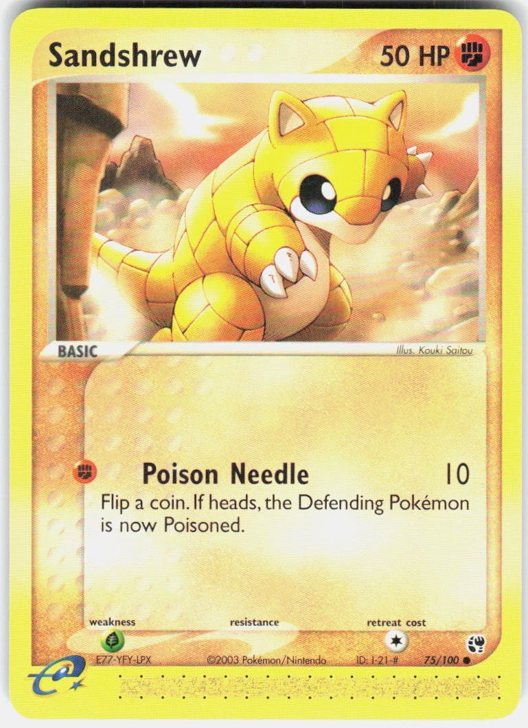 Sandshrew In Pokémon Individual Trading Cards for sale | eBay