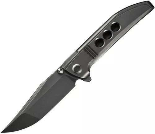 We Knife Co Ltd Bohler M390 Steel Folding Blade Gray Titanium Handle - WE22041-3