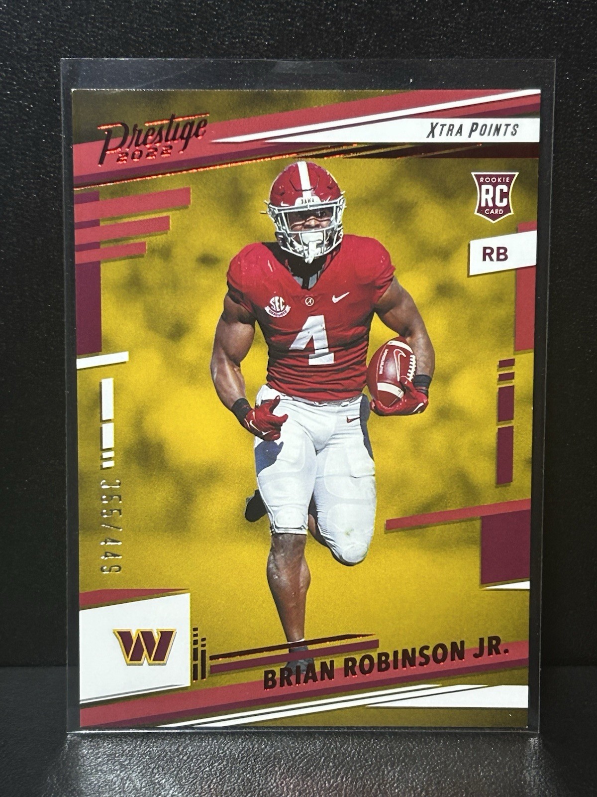2022 Panini Prestige Brian Robinson Jr. #320 Red Rookie Washington /449