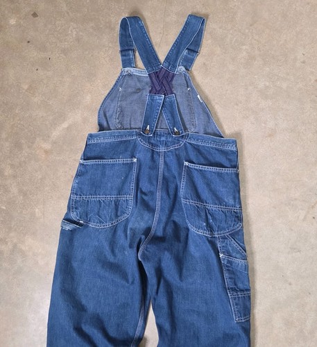 VTG 60's Lee Union Denim Overalls Low back Suspenders Union Made USA
