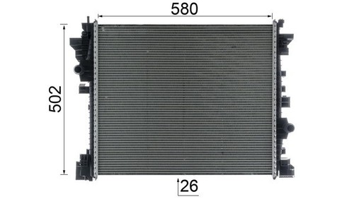 RADIATOR ENGINE COOLING CR 2598 000P FOR ALFA ROMEO GIULIA/STELVIO 2.9L 6cyl - Picture 12 of 16