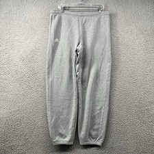 Vintage Adidas Sweatpants Mens Medium Grey Joggers Fleece Relaxed 90s Y2K USA