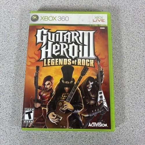Guitar Hero III 3 Legends of Rock Xbox 360 2007 Complete Tested Manual Slash 171