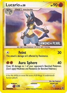 Lucario - 6/130 - Pokemon Diamond & Pearl Holo Card BK Promo MP