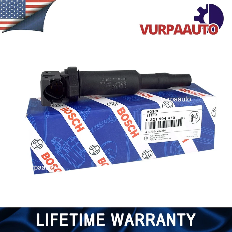 8 conjuntos bobina de ignição original do fabricante com bota conector para BMW 5 6 7 x5 x6 0221504470 - Imagem 3 de 4