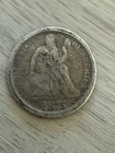 1875 CC One Dime Seated Liberty USA  silver   lot 2425
