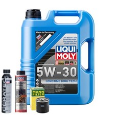 Motoröl 5W30 LIQUI MOLY Longtime High Tech 5L +MANN Ölfilter +Spülung +Cera Tec