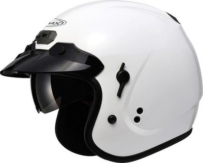 GMAX GM32 Open Face Helmet With Sun Shield Pearl White X-Large